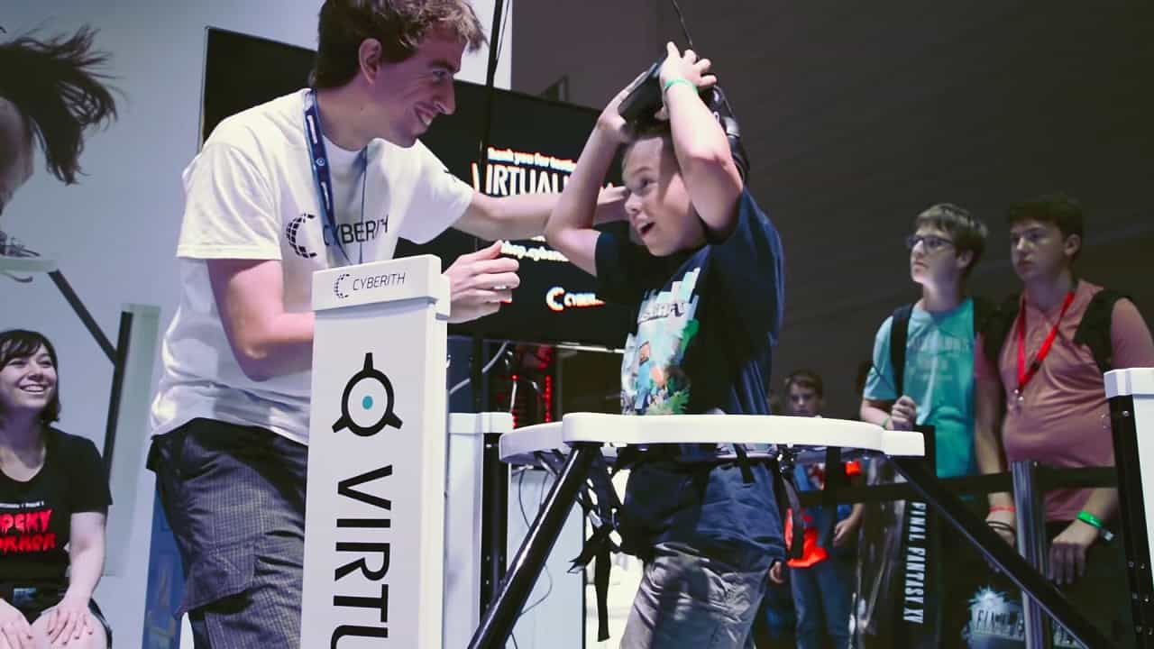 Virtualizer VR Treadmill at Gamescom in Germany